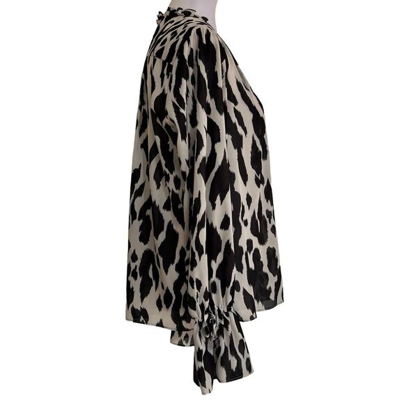 Parker Zebra Print Blouse Size Large - Picture 2 of 7